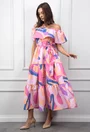 Rochie de vara cu imprimeu multicolor