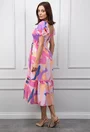 Rochie de vara roz multicolora