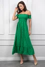 Rochie de vara verde cu imprimeu