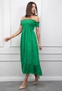 Rochie de vara verde cu imprimeu