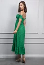 Rochie de vara verde cu imprimeu