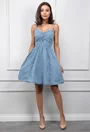 Rochie denim cu bretele subtiri