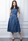Rochie denim cu inchidere capse