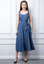 Rochie denim cu nasturi