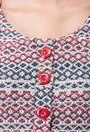Rochie groasa din bumbac cu imprimeu geometric multicolor Paloma