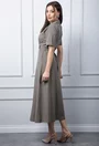 Rochie kaki cu nasturi