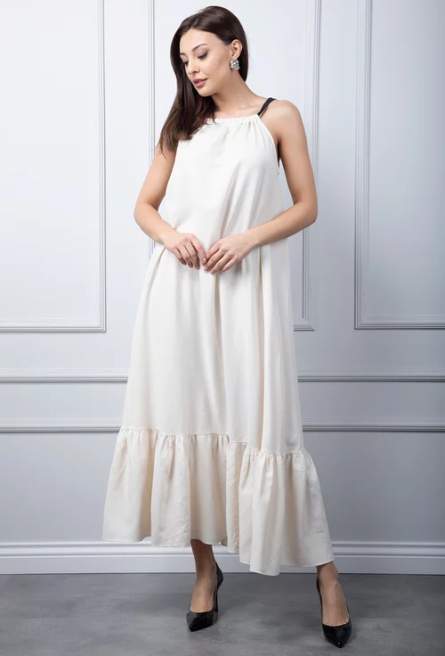 Rochie lunga ecru