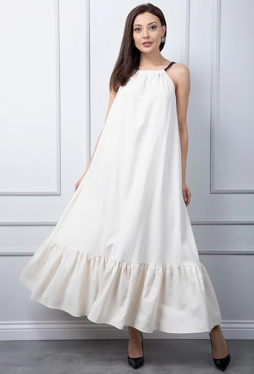 Rochie lunga ecru