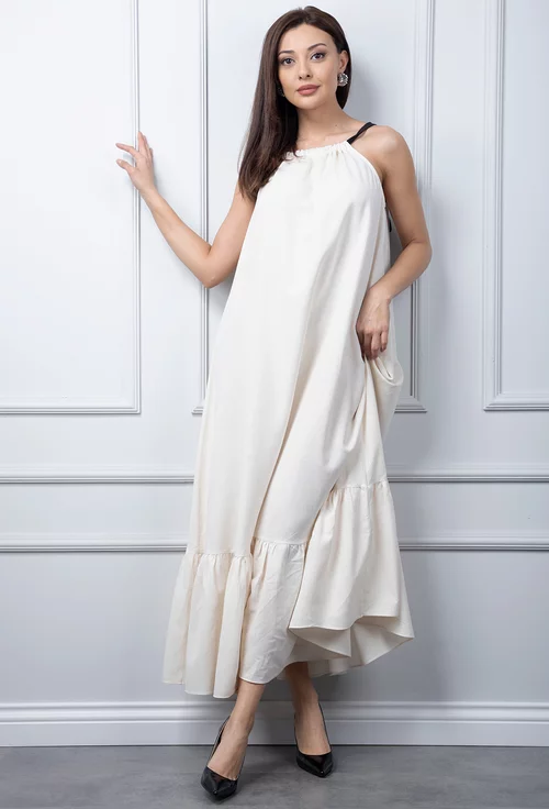 Rochie lunga ecru
