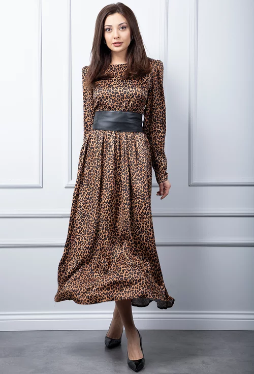 Rochie maro animal print
