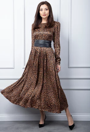 Rochie maro animal print