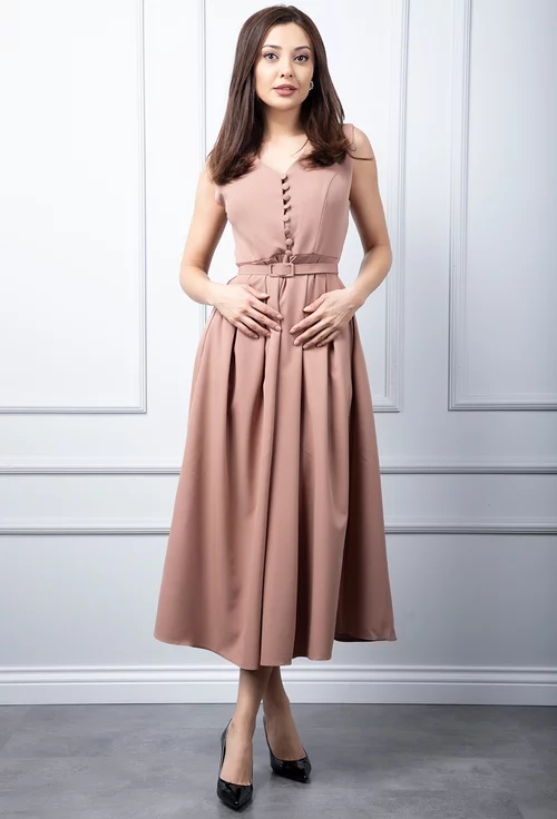 Rochie maro cu buzunare