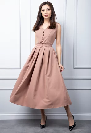 Rochie maro cu buzunare