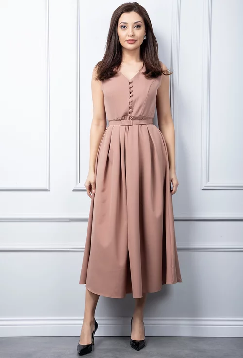 Rochie maro cu buzunare