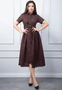 Rochie maro cu model perforat