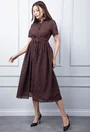 Rochie maro cu model perforat