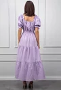 Rochie mov cu talia elastica