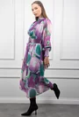 Rochie mov cu verde