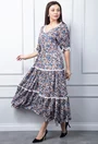Rochie multicolora cu imprimeu floral
