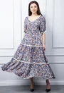 Rochie multicolora cu imprimeu floral
