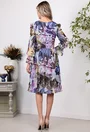 Rochie multicolora din voal cu imprimeu floral