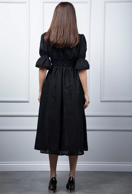 Rochie neagra cu decolteu in V