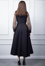 Rochie neagra cu decolteu patrat