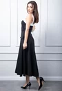 Rochie neagra cu detalii albe