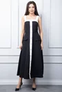 Rochie neagra cu detalii albe