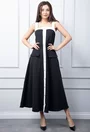 Rochie neagra cu detalii albe
