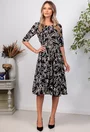Rochie neagra cu imprimeu
