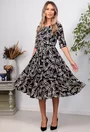 Rochie neagra cu imprimeu