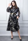 Rochie neagra cu imprimeu