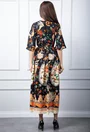 Rochie neagra cu imprimeu colorat