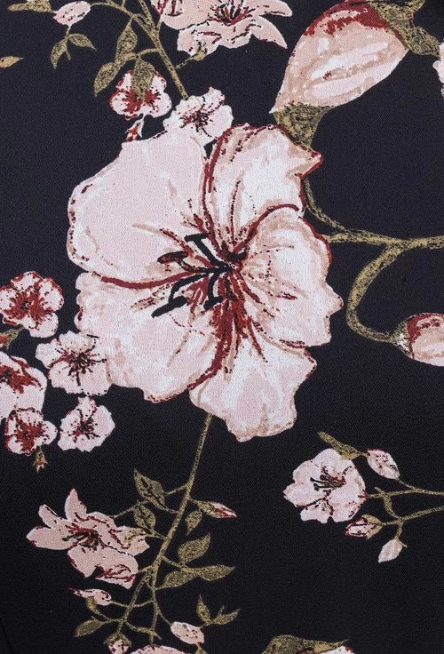 Rochie neagra cu imprimeu floral colorat Sasha