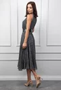 Rochie neagra cu imprimeu gri
