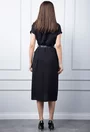 Rochie neagra cu inchidere nasturi