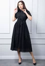 Rochie neagra cu model perforat