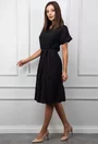 Rochie neagra cu nasturi