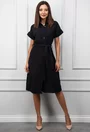 Rochie neagra cu nasturi
