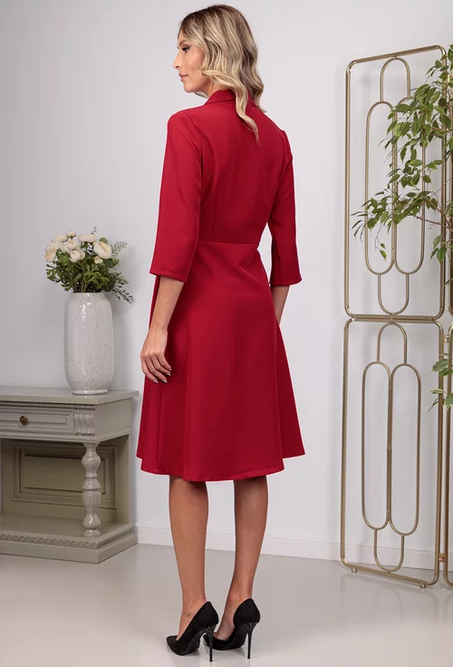 Rochie petrecuta bordo cu inchidere nasturi