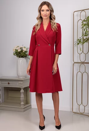 Rochie petrecuta bordo cu inchidere nasturi