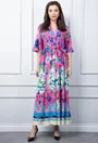 Rochie roz cu imprimeu colorat