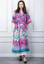 Rochie roz cu imprimeu colorat
