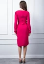 Rochie roz cu maneci lungi