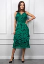 Rochie verde cu imprimeu