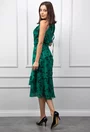 Rochie verde cu imprimeu