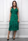 Rochie verde cu imprimeu