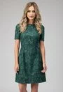 Rochie verde cu imprimeu abstract Polly