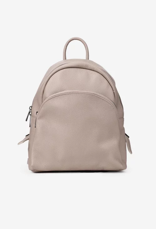 Rucsac dama bej confectionat din piele naturala